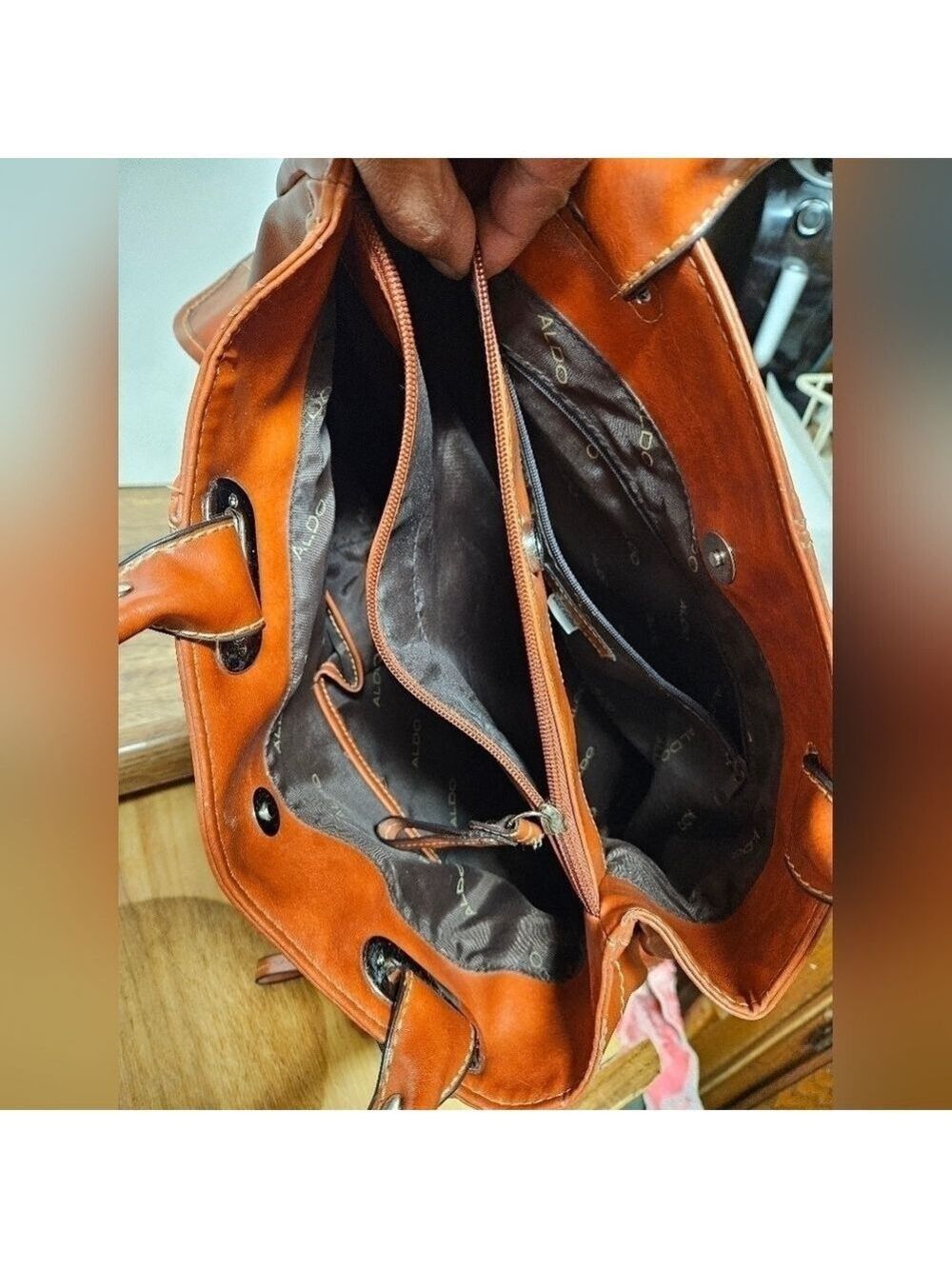 Aldo Caramel Hobo Shoulder Bag - Picture 8 of 14